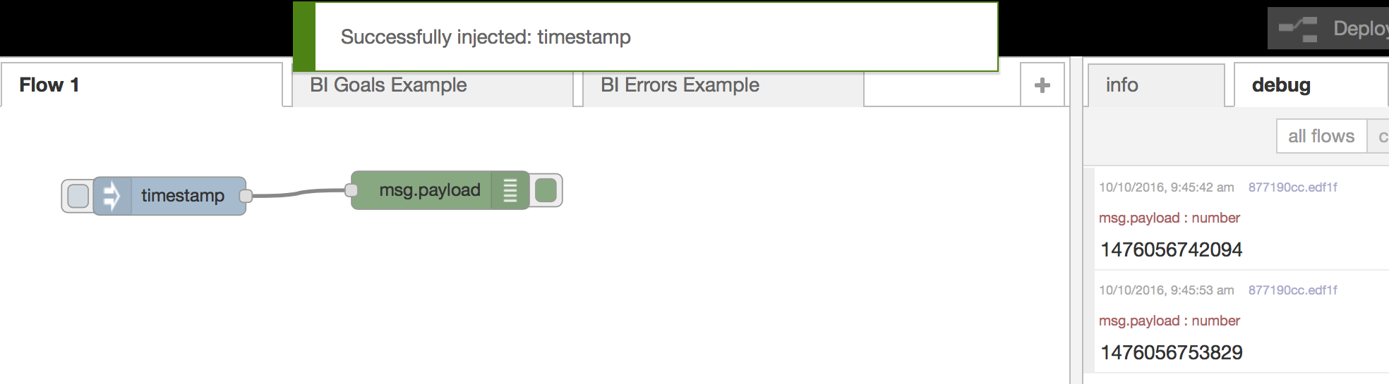 Simplest flow example